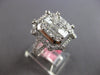 EXTRA LARGE 1.96CT DIAMOND 18KT WHITE GOLD 3D ROUND & BAGUETTE ANNIVERSARY RING