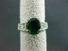 ESTATE 2.18CT DIAMOND & AAA COLOMBIAN EMERALD 14KT WHITE GOLD 3D ENGAGEMENT RING