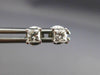 ESTATE .40CT DIAMOND 14KT WHITE GOLD 3D CLASSIC SOLITAIRE STUD EARRINGS #17279