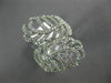 ESTATE LARGE .90CT ROUND DIAMOND 14KT WHITE GOLD MULTI LEAF CRISS CROSS FUN RING