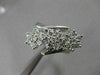 ESTATE .85CTW DIAMOND 3 CLUSTER STAR 14KT WHITE GOLD COCKTAIL RING F/G VS #17147