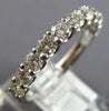 LARGE 1.16CT DIAMOND 14K WHITE GOLD ROUND SHARED PRONG SEMI ETERNITY LUCIDA RING