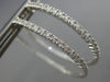 ESTATE LARGE .83CT DIAMOND 14K WHITE GOLD 3D DOUBLE SIDED HOOP HANGING EARRINGS