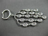 ANTIQUE LARGE 3.32CT DIAMOND 18K WHITE GOLD RAINDROP CHANDELIER HANGING EARRINGS