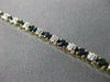 ESTATE 1.35CT DIAMOND & AAA SAPPHIRE 14K W&Y GOLD SQUARE TENNIS BRACELET 22378