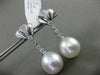ESTATE LARGE .24CT DIAMOND 14K WHITE GOLD SOUTH SEA PEARL FLOWER ETOILE EARRINGS
