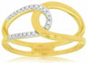 ESTATE .10CT DIAMOND 14KT YELLOW GOLD 3D CLASSIC INTERTWINED LOVE KNOT FUN RING