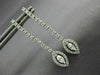ESTATE .78CT ROUND & MARQUISE DIAMOND 18K WHITE GOLD 3D CLASSIC HANGING EARRINGS