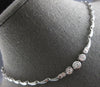 ESTATE LARGE .77CT DIAMOND 14K WHITE GOLD ROUND 5 STONE GRADUATING LOVE NECKLACE