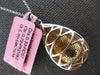 LARGE 1.05CT WHITE & PINK DIAMOND 18KT WHITE GOLD 3D TEAR DROP FLOATING PENDANT