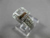 ESTATE WIDE .50CT DIAMOND 14K WHITE GOLD FILIGREE CLUSTER ENGAGEMENT RING #21529
