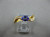 1.0CT DIAMOND & AAA TANZANITE 18K YELLOW GOLD OVAL & EMERALD CUT FUN RING #28032