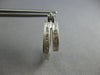 ESTATE 1.02CT DIAMOND 14KT WHITE GOLD 3D ROUND DOUBLE HOOP FUN HANGING EARRINGS