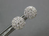 ESTATE .50CT DIAMOND 14KT WHITE GOLD 3D CLASSIC CLUSTER FLOWER STUD EARRINGS