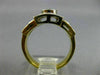 ESTATE WIDE .75CT DIAMOND 18KT TWO TONE GOLD SQUARE BEZEL ENGAGEMENT RING #9804