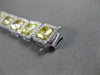 LARGE 1.86CT WHITE & FANCY YELLOW DIAMOND 18KT TWO TONE GOLD 3D TENNIS BRACELET