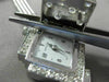 ANTIQUE HAMILTON 1.15CT OLD MINE DIAMOND 14KT WHITE GOLD WATCH BRACELET #17253