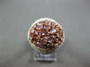 LARGE 3.43CT WHITE & PINK DIAMOND 18K WHITE & ROSE GOLD 3D OVAL ANNIVERSARY RING