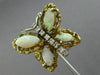 ANTIQUE LARGE 2.30CT DIAMOND & OPAL 14K TWO TONE GOLD HANDCRAFTED BUTTERFLY RING