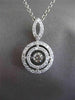 ESTATE .50CT DIAMOND 14KT WHITE GOLD SOLITARE HALO FILIGREE FLOATING PENDANT