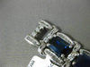 ESTATE EXTRA LARGE 32.53CT DIAMOND & AAA SAPPHIRE 14K WHITE GOLD TENNIS BRACELET
