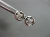 ESTATE .20CT DIAMOND 14KT WHITE GOLD X CIRCULAR PAVE STUD EARRINGS 8mm #16568