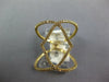 ESTATE WIDE .32CT DIAMOND 14KT YELLOW GOLD CLASSIC LOVE KNOT INFINITY FUN RING