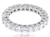 2.59CT DIAMOND 18KT WHITE GOLD 3D CUSHION SHARED PRONG ETERNITY ANNIVERSARY RING