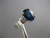 ESTATE 3.54CT DIAMOND & AAA SAPPHIRE 14KT WHITE GOLD OVAL ENGAGEMENT RING #27327