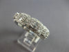 LARGE 1.15CT DIAMOND 14K WHITE GOLD 3D ROUND & BAGUETTE UNISEX ANNIVERSARY RING
