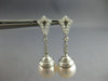 LARGE .90CT DIAMOND & AAA SOUTH SEA PEARL 18K WHITE GOLD 3D CHANDELIER EARRINGS
