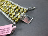 LARGE 25.55CT WHITE & CANARY DIAMOND 18KT 2 TONE GOLD MULTI ROW TENNIS BRACELET
