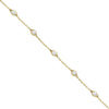 ESTATE 0.5CT DIAMOND 14KT YELLOW GOLD 3D CLASSIC ROUND BY THE YARD LOVE BRACELET