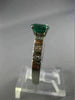 ESTATE 1.02CT DIAMOND & AAA EMERALD 14KT WHITE GOLD OVAL ENGAGEMENT RING #25511