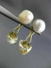 ANTIQUE LARGE PEARLS 14KT YELLOW GOLD CLASSIC BAROQUE DOUBLE SIDED CUFFLINK