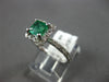 1.21CT DIAMOND & AAA EMERALD 14KT WHITE GOLD SQUARE HALO CLASSIC ENGAGEMENT RING