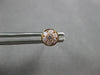 ESTATE .33CT DIAMOND 18KT ROSE GOLD BEZEL CLUSTER CIRCULAR FLOWER STUD EARRINGS