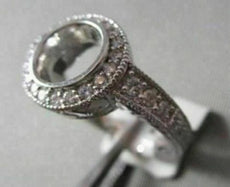 ESTATE .50CT DIAMOND 14KT WHITE GOLD FILIGREE BEZEL ENGAGEMENT RING G/VS
