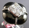 EXTRA LARGE 2.14CT DIAMOND & BLACK ENAMEL 18KT WHITE GOLD SQUARE FLOWER FUN RING