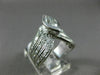 ESTATE WIDE 1.15CT OLD MINE DIAMOND 14K WHITE GOLD 3D MARQUISE V ENGAGEMENT RING