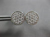 ESTATE LARGE 1.35CT DIAMOND 18KT WHITE GOLD CLASSIC PAVE CIRCULAR STUD EARRINGS
