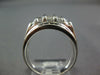 WIDE .52CT DIAMOND 14KT WHITE GOLD 3D CLASSIC ROUND & BAGUETTE ANNIVERSARY RING