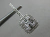 ESTATE LARGE .86CT DIAMOND 18KT WHITE GOLD 3D CLASSIC LEVERBACK HANGING EARRINGS