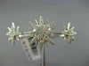 ESTATE EXTRA LARGE .45CT DIAMOND 18K WHITE GOLD 3D DOUBLE FINGER SNOWFLAKE RING