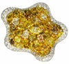 EXTRA LARGE 7.4CT MULTI COLOR DIAMONDMULTI SHAPE 18KT 2 TONE GOLD STARFISH RING