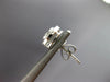 ESTATE .51CT DIAMOND 14KT WHITE GOLD 3D CLASSIC CLUSTER FLOWER STUD EARRINGS
