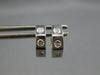 0.25CT DIAMOND 14K WHITE GOLD ROUND 3 STONE ETOILE HEXAGON HUGGIE EARRINGS #27865