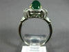 ESTATE WIDE 4.26CT DIAMOND & AAA EMERALD PLATINUM 3D X LOVE ANNIVERSARY RING