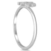 ESTATE 14KT WHITE GOLD 3D CLASSIC HASHTAG # DAINTY FUN LOVE RING