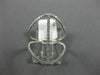 ESTATE LARGE .34CT DIAMOND 18KT WHITE GOLD 3D HANDCRAFTED DOUBLE ROW LOVE RING